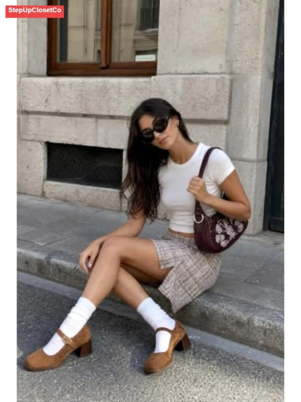 Mary Jane Heels Retro Chunky Square Toe Platform Ankle Strap Pumps Women's